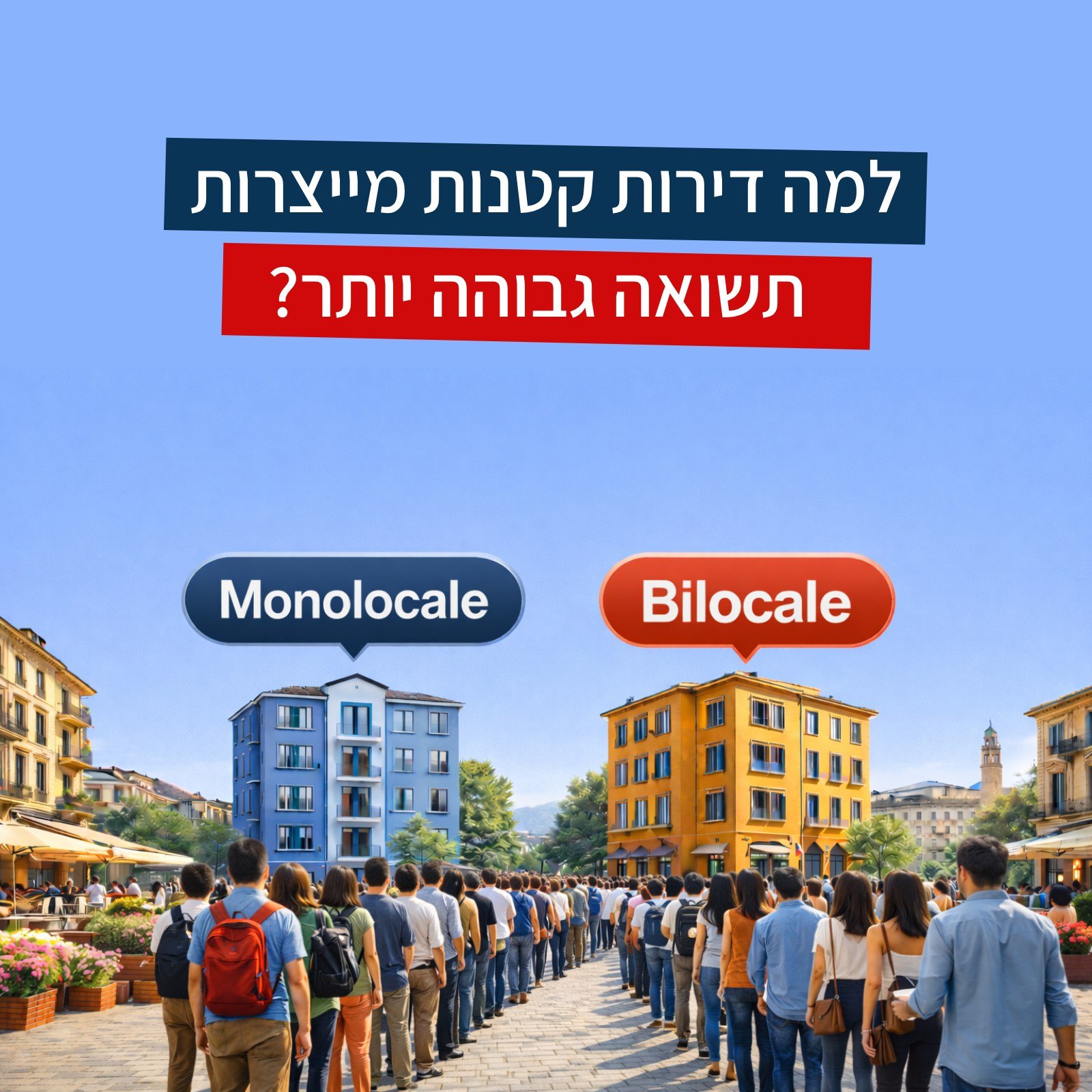 ותר ויותר משקיעים בוחרים לרכוש Monolocale ו- Bilocale למה דירות קטנות מייצרות תשואה